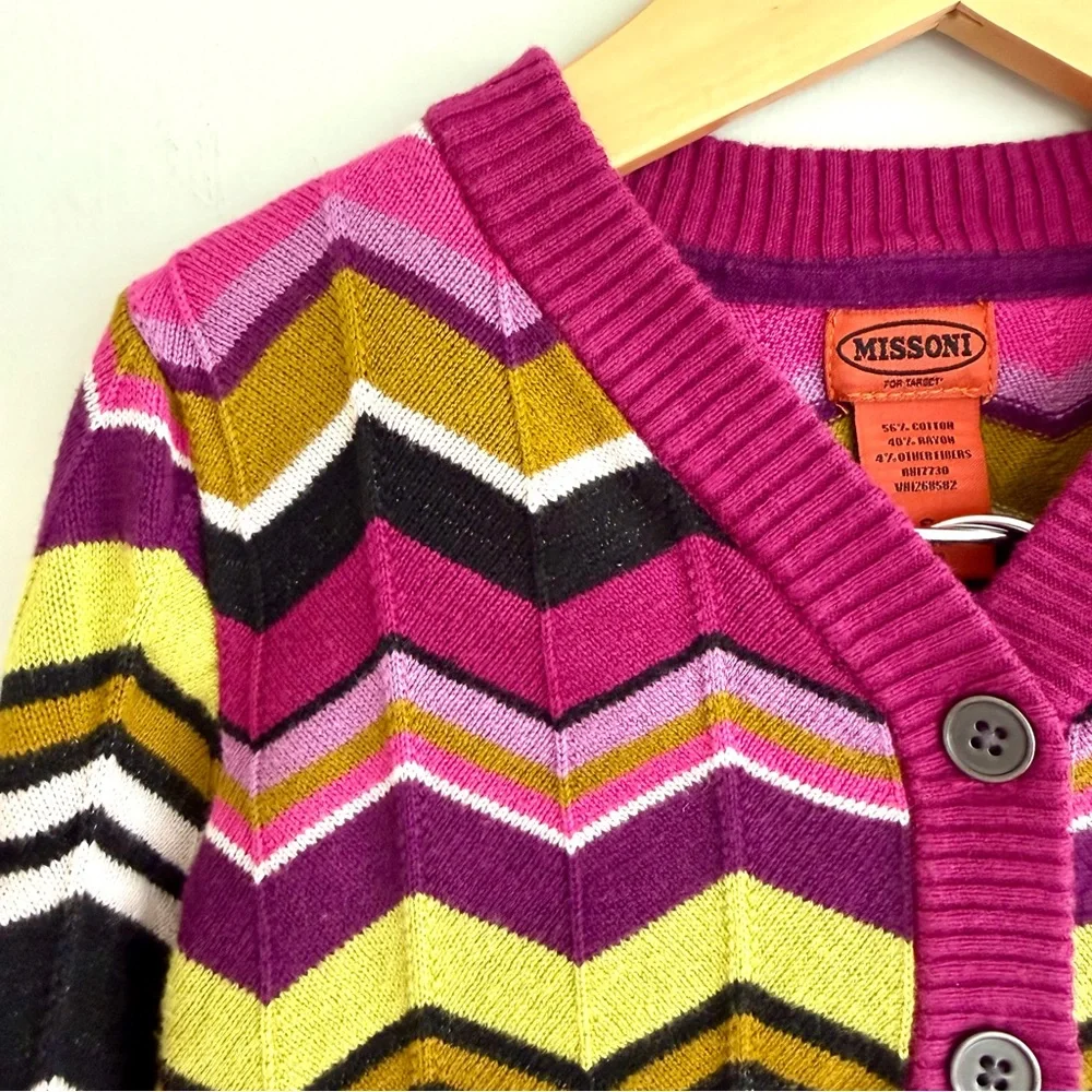 🔮MISSONI x Target Girls Stripes Knit Cardigan Skirt Set Size S - Picture 3 of 7